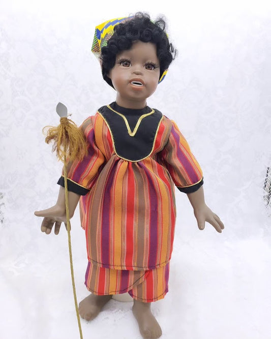 Ìfẹ́mi Haunted Doll ~ Large 21" African American Porcelain Doll ~ Paranormal ~ Yoruba ~ Spirit Guide ~ Guardian ~ Brings Messages From the Dead