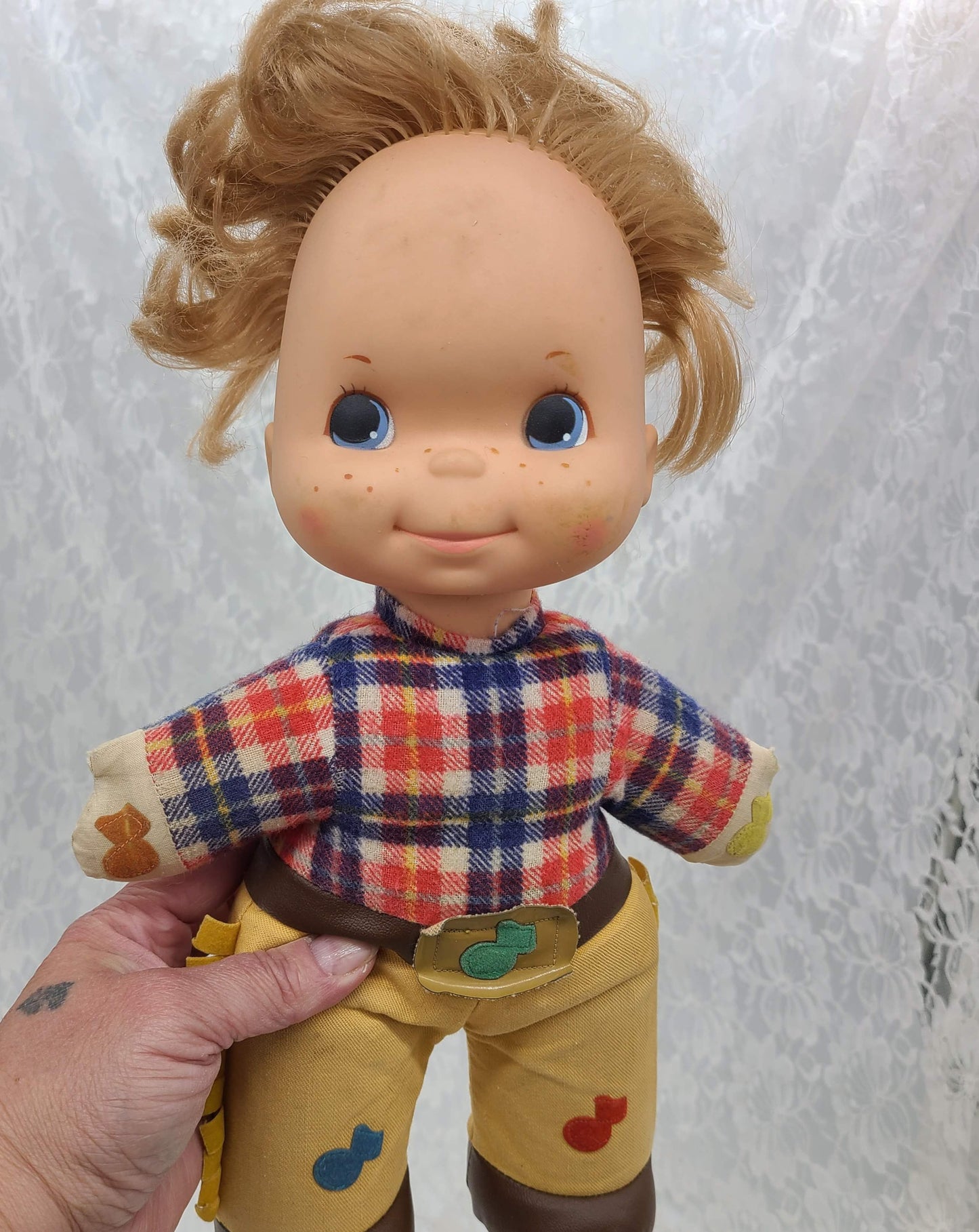 Vintage 1974 Mattel “Love Notes” Cowboy Squeeze Him for SOUNDS ~ 1970s Collectible Doll