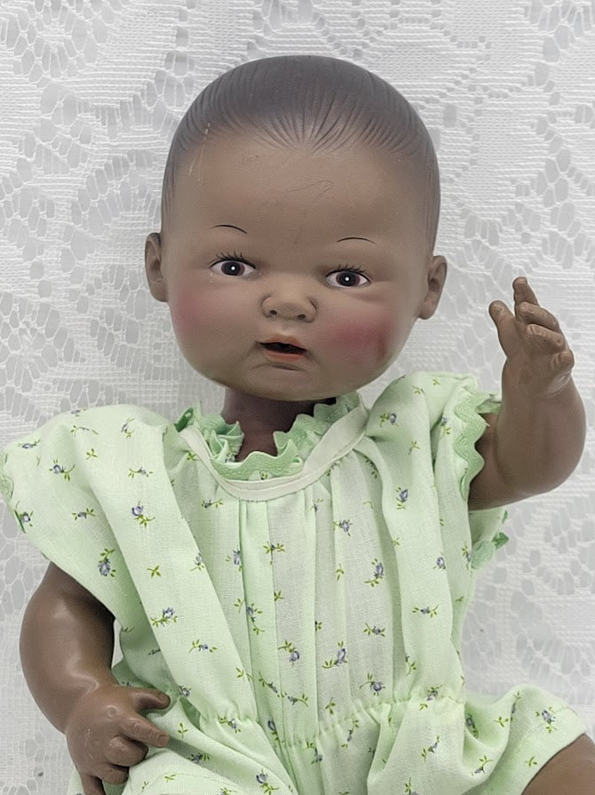 Reserved Holly 7/23 Rosie Haunted Doll ~ 17" African American Vinyl Jointed Baby Doll Vessel  ~ Paranormal ~ Infant Spirit ~ Needs Affection and Attention