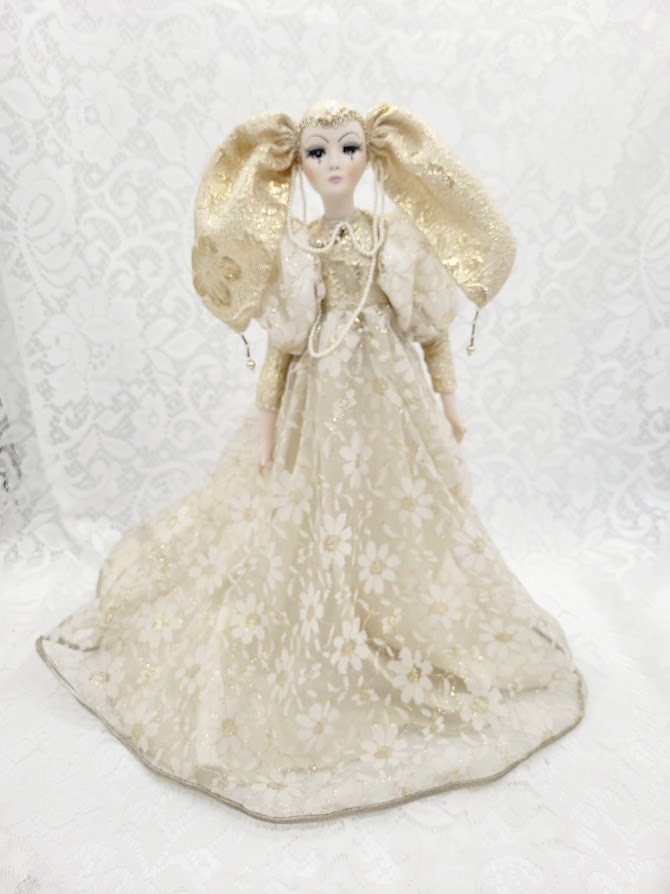 No Reserves Romilly Haunted Doll ~ 17" Porcelain Harlequin Vessel ~ Paranormal ~ Dream Powers ~ Astral Energies ~ Wolves and White Rabbits