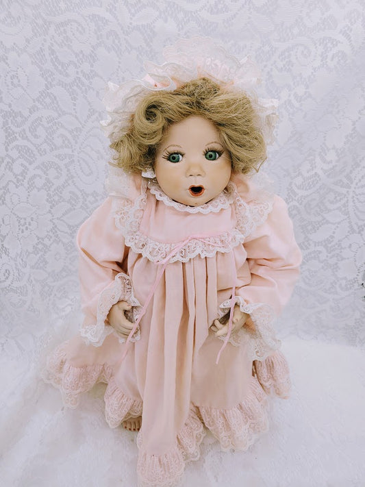 Emma Haunted Doll ~ 22" OOAK Porcelain Handmade Bisque Vessel ~ Paranormal ~ Very Friendly ~ Mischievious ~ Physically Active ~ Telepathic