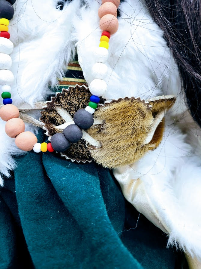 Reserved Kandace 11/10 Sakari Haunted Doll ~ 30" HUGE Handmade Bisque REAL FUR OOAK Native American Vessel ~ Paranormal ~ Sea Lion Connections ~ Elemental ~ Oracle