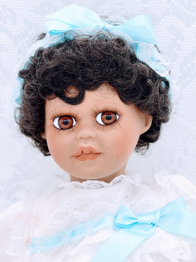 Ramona Haunted Doll ~ 15" African American Bisque Baby Vessel ~ Paranormal ~ Angel Energies ~ Missing After A Fire ~ NOLA