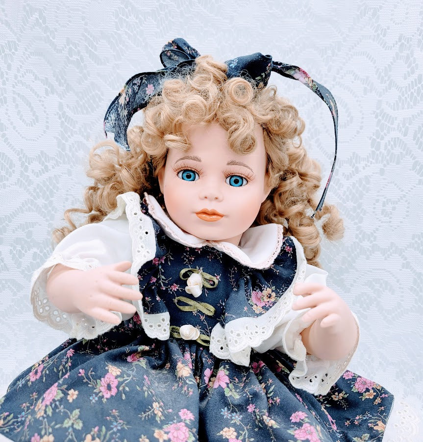 Jessica Haunted Doll ~ 18" Porcelain Shelf-Sitter Vessel ~ Paranormal ~ REHOME ~ VERY ACTIVE ~ Child Spirit ~ Positive Kid