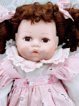 Tina Haunted Doll ~ 17" Porcelain Sitting Vessel ~ Paranormal ~ Problem Child ~ Troubled ~ Empath ~ Sensitive