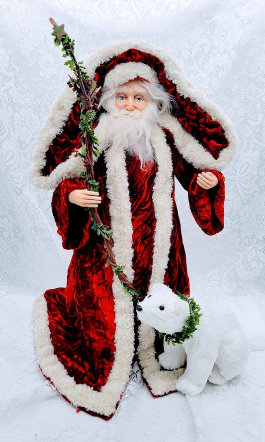 No Reserves Atthyn Haunted Doll ~ HUGE 24" Sculpted Resin Father Christmas Santa Vessel ~ Paranormal ~ Wizardly ~ Perkūnas Favorite ~ Vedny ~ Oracle