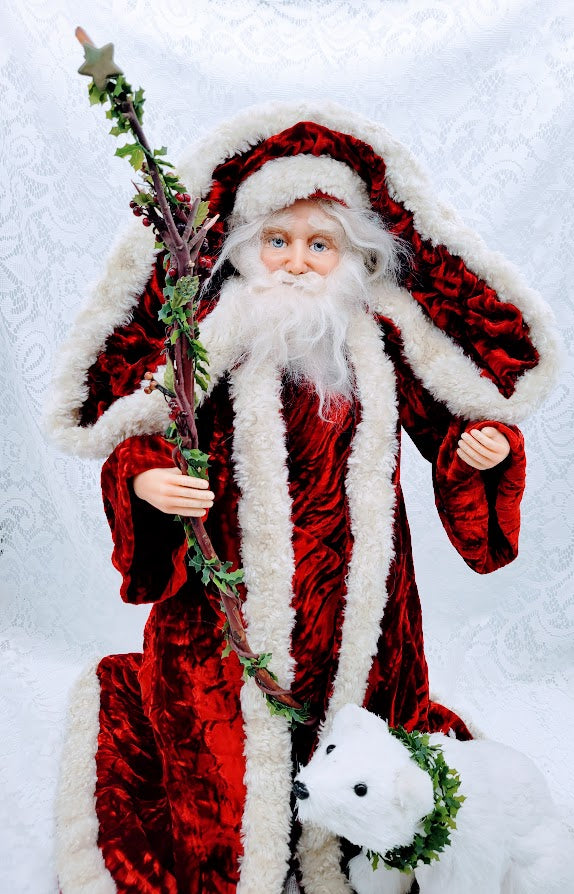 No Reserves Atthyn Haunted Doll ~ HUGE 24" Sculpted Resin Father Christmas Santa Vessel ~ Paranormal ~ Wizardly ~ Perkūnas Favorite ~ Vedny ~ Oracle