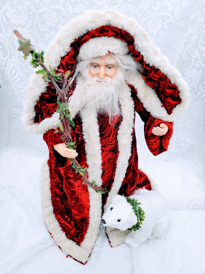 No Reserves Atthyn Haunted Doll ~ HUGE 24" Sculpted Resin Father Christmas Santa Vessel ~ Paranormal ~ Wizardly ~ Perkūnas Favorite ~ Vedny ~ Oracle