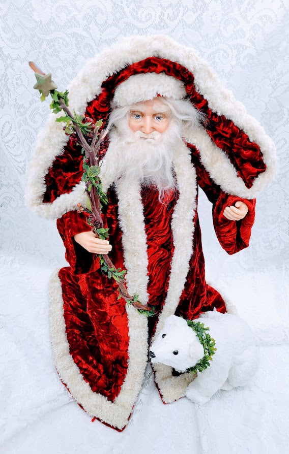 No Reserves Atthyn Haunted Doll ~ HUGE 24" Sculpted Resin Father Christmas Santa Vessel ~ Paranormal ~ Wizardly ~ Perkūnas Favorite ~ Vedny ~ Oracle