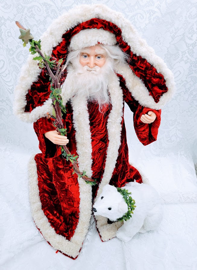 No Reserves Atthyn Haunted Doll ~ HUGE 24" Sculpted Resin Father Christmas Santa Vessel ~ Paranormal ~ Wizardly ~ Perkūnas Favorite ~ Vedny ~ Oracle