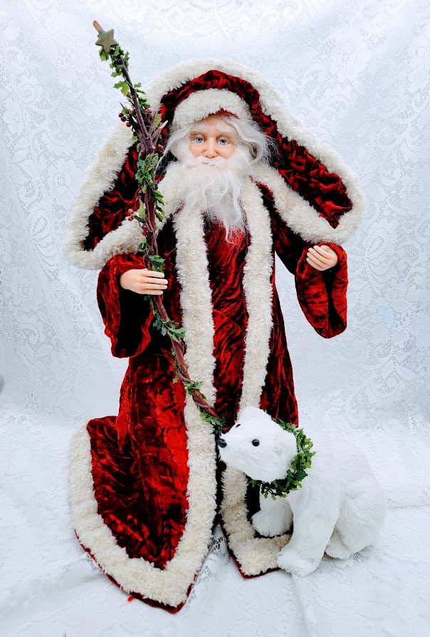 No Reserves Atthyn Haunted Doll ~ HUGE 24" Sculpted Resin Father Christmas Santa Vessel ~ Paranormal ~ Wizardly ~ Perkūnas Favorite ~ Vedny ~ Oracle