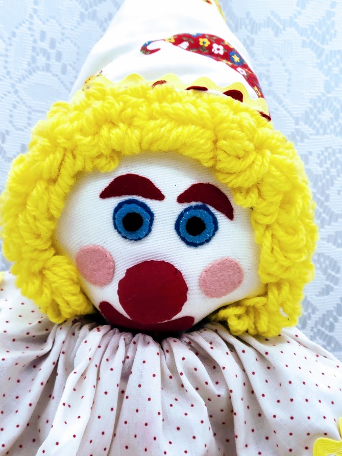 Ace Haunted Doll ~ 45" HUGE Handmade Cloth Clown Vessel ~ Paranormal ~ Strange ~ Weird Energy ~ Creepy ~ Will Try to Scare You ~ HIGHY ACTIVE