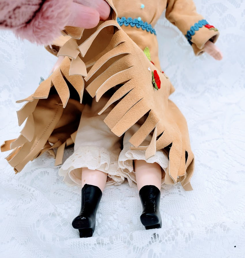 "Hot" Mary Haunted Doll ~ 17" Bisque Handmade Cowgirl Vessel ~ Paranormal ~ Serious Guardian ~ Warrior Energy ~ Armed