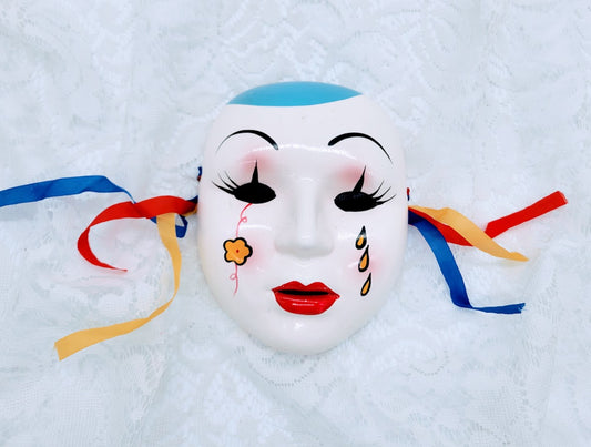 Mari Haunted Mask ~ 11" Porcelain Ceramic Venetian Mardi Gras Mask ~ Paranormal ~ Nosy ~ Touchy Feely ~ Attention-Seeking ~ High Maintenance