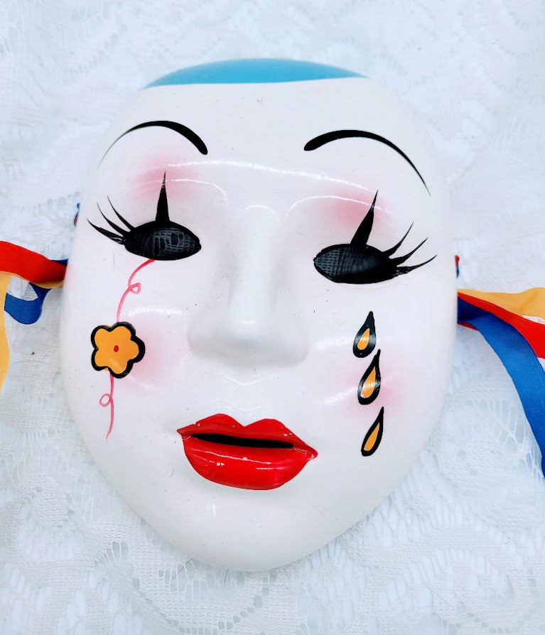 Mari Haunted Mask ~ 11" Porcelain Ceramic Venetian Mardi Gras Mask ~ Paranormal ~ Nosy ~ Touchy Feely ~ Attention-Seeking ~ High Maintenance