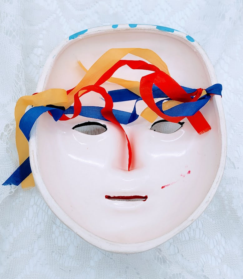 Mari Haunted Mask ~ 11" Porcelain Ceramic Venetian Mardi Gras Mask ~ Paranormal ~ Nosy ~ Touchy Feely ~ Attention-Seeking ~ High Maintenance