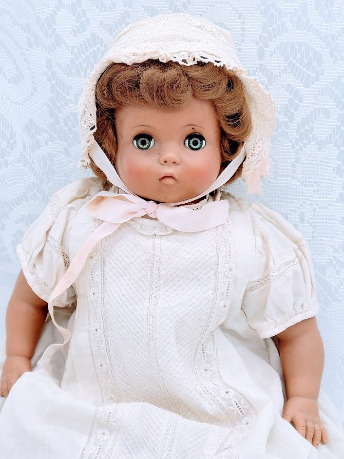 Sarah Haunted Doll ~ 18" Antique Rubber Mama Doll Vessel ~ Handmade Lace Antique Dress ~ Paranormal ~ Sweetheart ~ Child Spirit