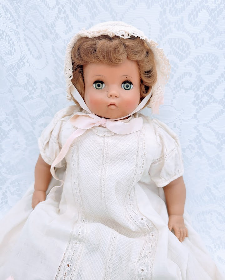 Sarah Haunted Doll ~ 18" Antique Rubber Mama Doll Vessel ~ Handmade Lace Antique Dress ~ Paranormal ~ Sweetheart ~ Child Spirit