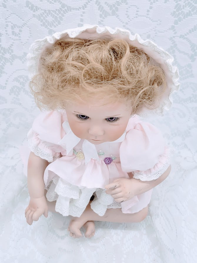 Laina Haunted Doll ~ 15" OOAK Bisque Sitting Vessel Purple Eyes ~ Paranormal ~ Cherubim? ~ Ascended Child Spirit ~ Celestial ~ Angelic