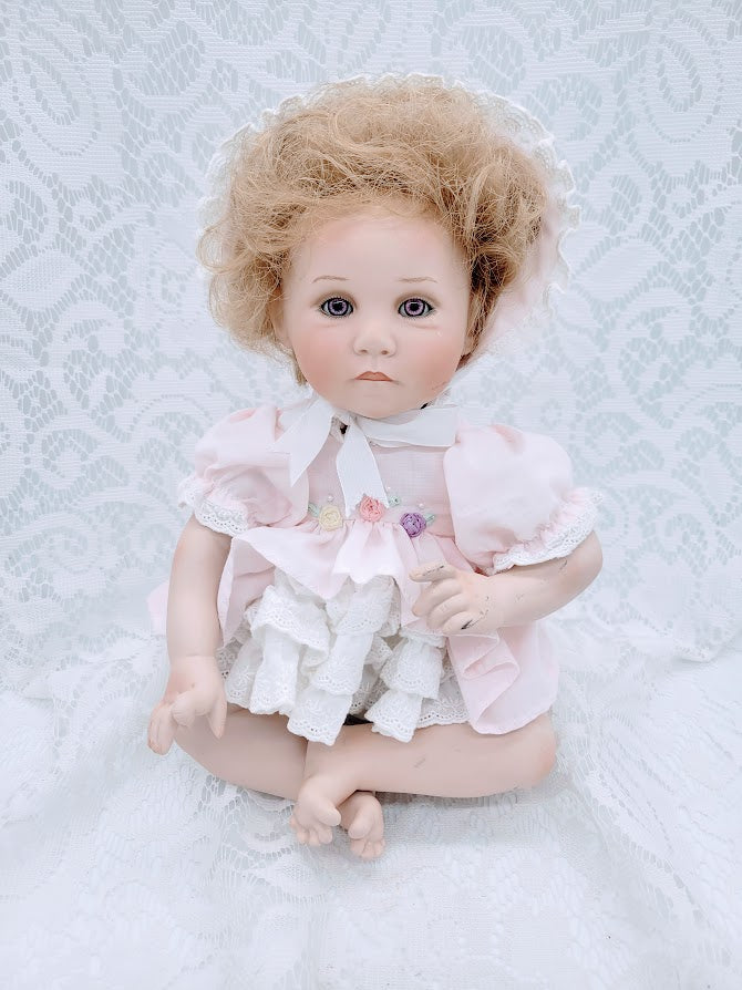 Laina Haunted Doll ~ 15" OOAK Bisque Sitting Vessel Purple Eyes ~ Paranormal ~ Cherubim? ~ Ascended Child Spirit ~ Celestial ~ Angelic