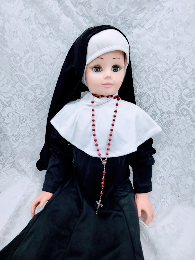 Sister Johanna ~ 28" Plastic Walking Doll Vessel ~ Paranormal ~ Disgraced ~ Kind of Dark ~ Buried Facedown at Littlemore in England