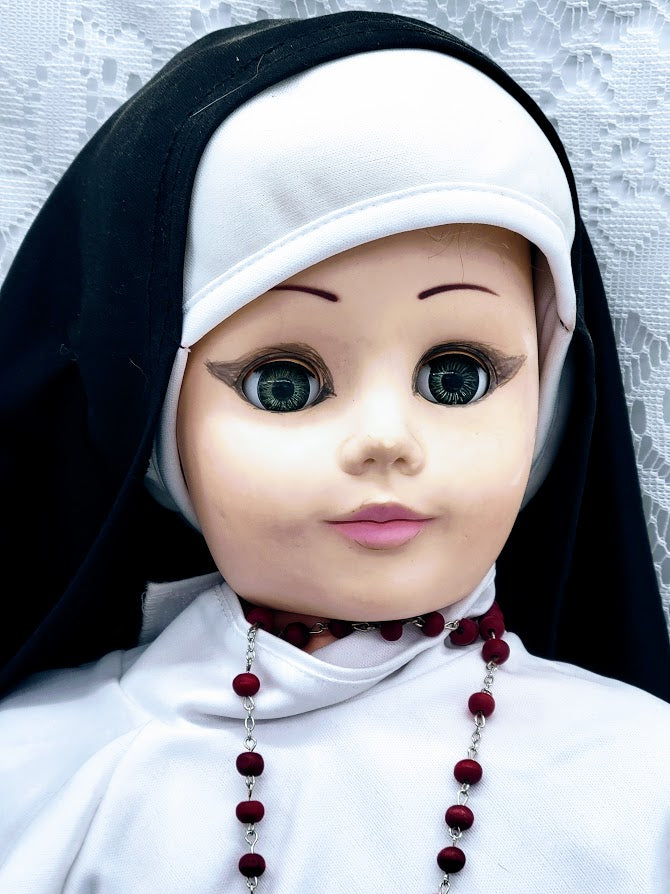 Sister Johanna ~ 28" Plastic Walking Doll Vessel ~ Paranormal ~ Disgraced ~ Kind of Dark ~ Buried Facedown at Littlemore in England