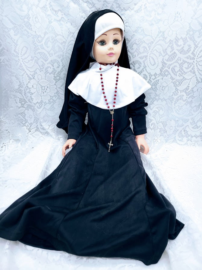 Sister Johanna ~ 28" Plastic Walking Doll Vessel ~ Paranormal ~ Disgraced ~ Kind of Dark ~ Buried Facedown at Littlemore in England