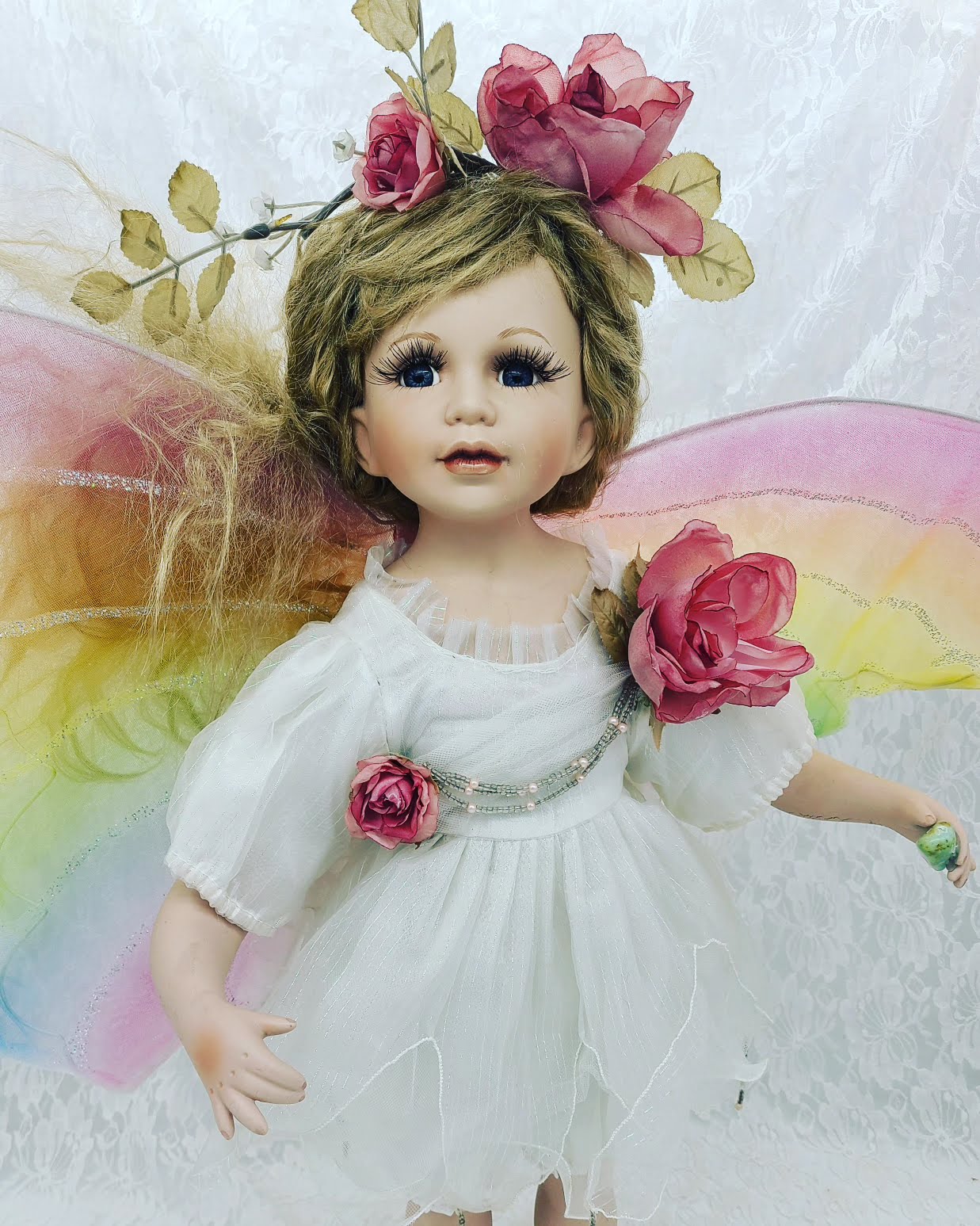 Reserved Jean 8/24 Noemi Haunted Doll ~ HUGE 25" OOAK Fairy Pixie Fae Vessel ~ Paranormal ~ Pari (Peri) Spirit ~ Fae-Like Qualities