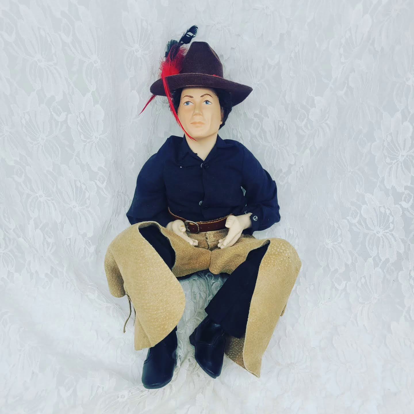 Jimmy Haunted Doll ~ 20" Male Bisque Cowboy Doll (wants a horse) ~ Paranormal ~ Funny ~ Hollywood Party Guy ~ Super Positive Energy ~ LGBTQ
