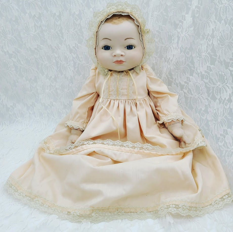 Celina Haunted Doll ~ 20" Handmade Hand Painted Bisque Vessel ~ Paranormal ~ Older Child Spirit ~ Died in the 50s ~ Bunnies! ~ Chunky ~ Cuddles