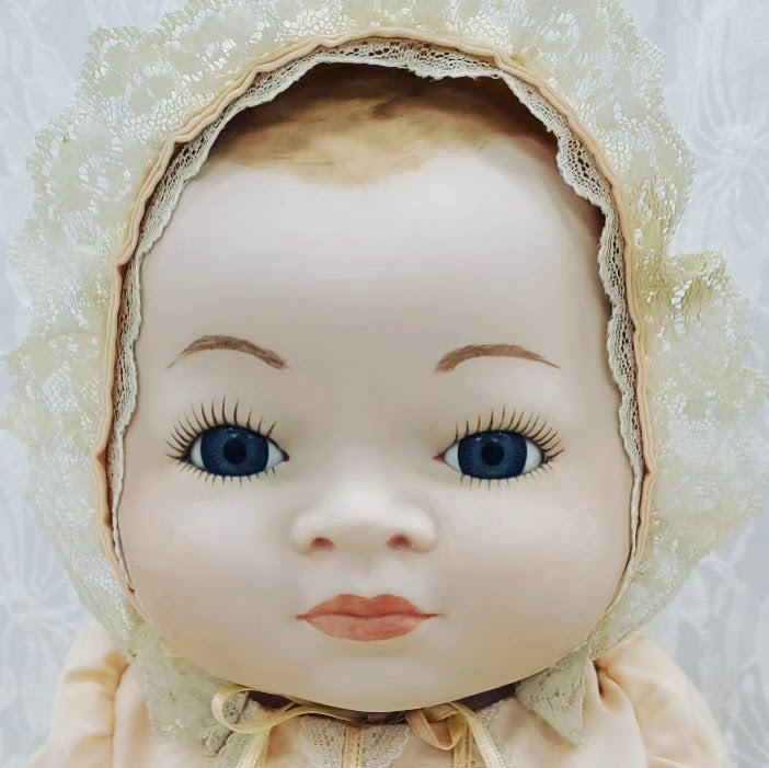 Celina Haunted Doll ~ 20" Handmade Hand Painted Bisque Vessel ~ Paranormal ~ Older Child Spirit ~ Died in the 50s ~ Bunnies! ~ Chunky ~ Cuddles