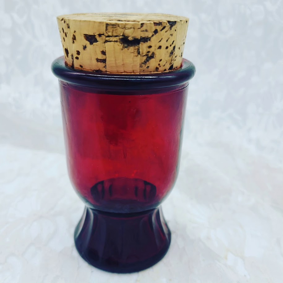 Wheaton Ruby Glass Apothecary Medicine Spice Jar ~ Vanity Décor ~ Spell Jar!