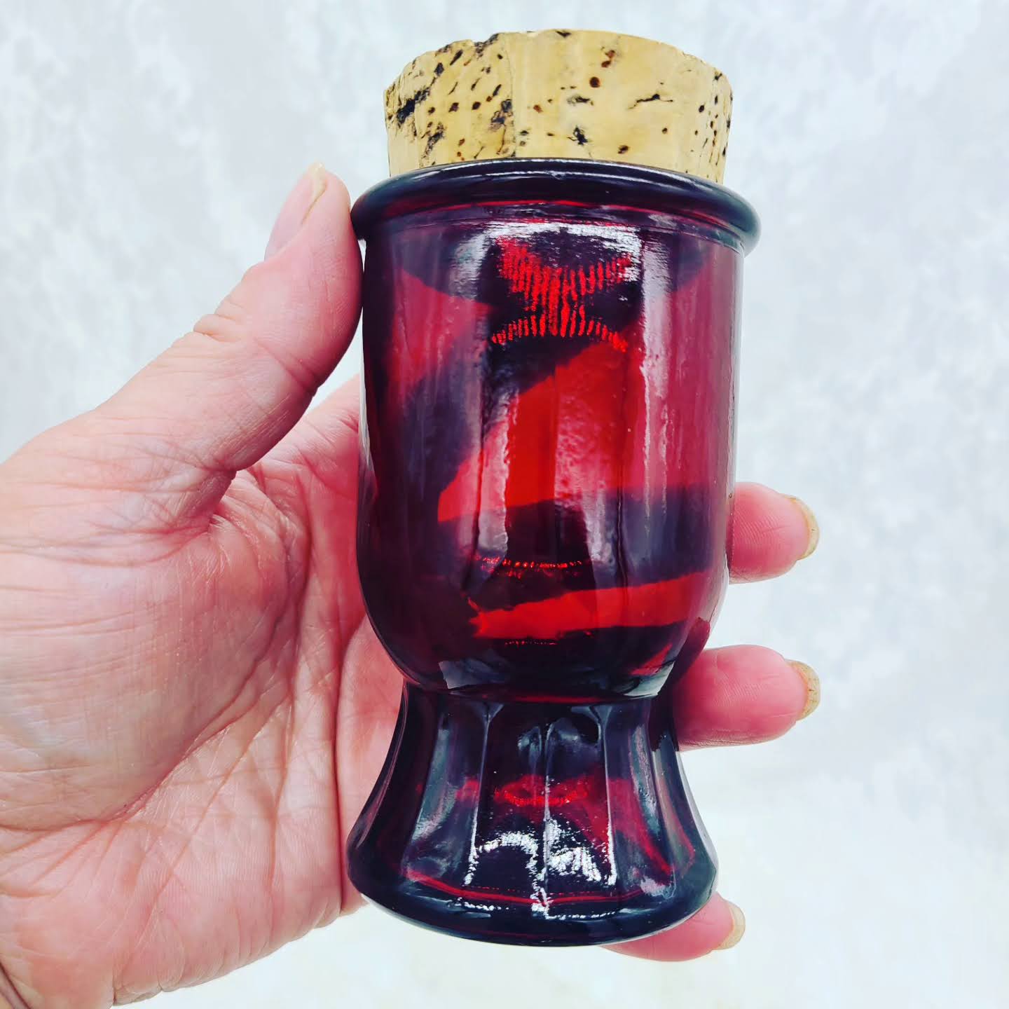 Wheaton Ruby Glass Apothecary Medicine Spice Jar ~ Vanity Décor ~ Spell Jar!