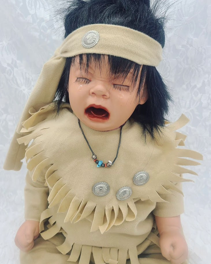 Reserved Allason 11/5 Shilah Haunted Doll ~ 22" Native American OOAK Weighted Bisque Baby Doll ~ Paranormal ~ Navaho Boy ~ Elemental Energies
