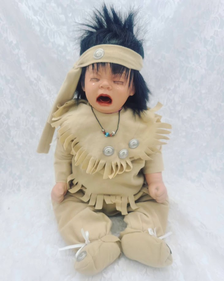 Reserved Allason 11/5 Shilah Haunted Doll ~ 22" Native American OOAK Weighted Bisque Baby Doll ~ Paranormal ~ Navaho Boy ~ Elemental Energies