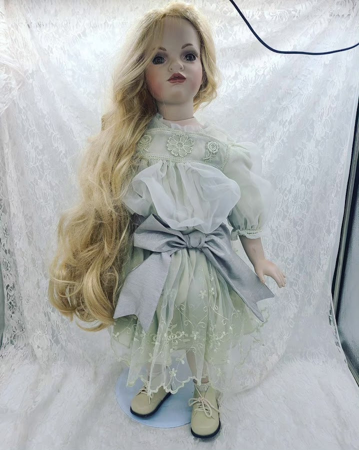 No Reserves Lidija Haunted Doll ~ 32" HUGE Life Size Porcelain Child Spirit ~ Paranormal ~ Emotional Sharing ~ Highly Active ~ 7 Year old Child Spirit