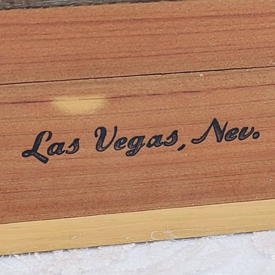 Awesome Vintage Wizard Wooden Box ~ Las Vegas Souvenir ~ 1980s ~ COOL