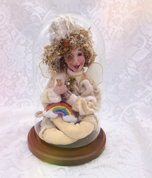 No Reserves Stuart Haunted Doll ~ 14" OOAK Fae Fairy Pixie Vessel ~ Paranormal ~ Dome Included ~ Touchy Feely ~ Sexual Spirit ~ LGBTQIA