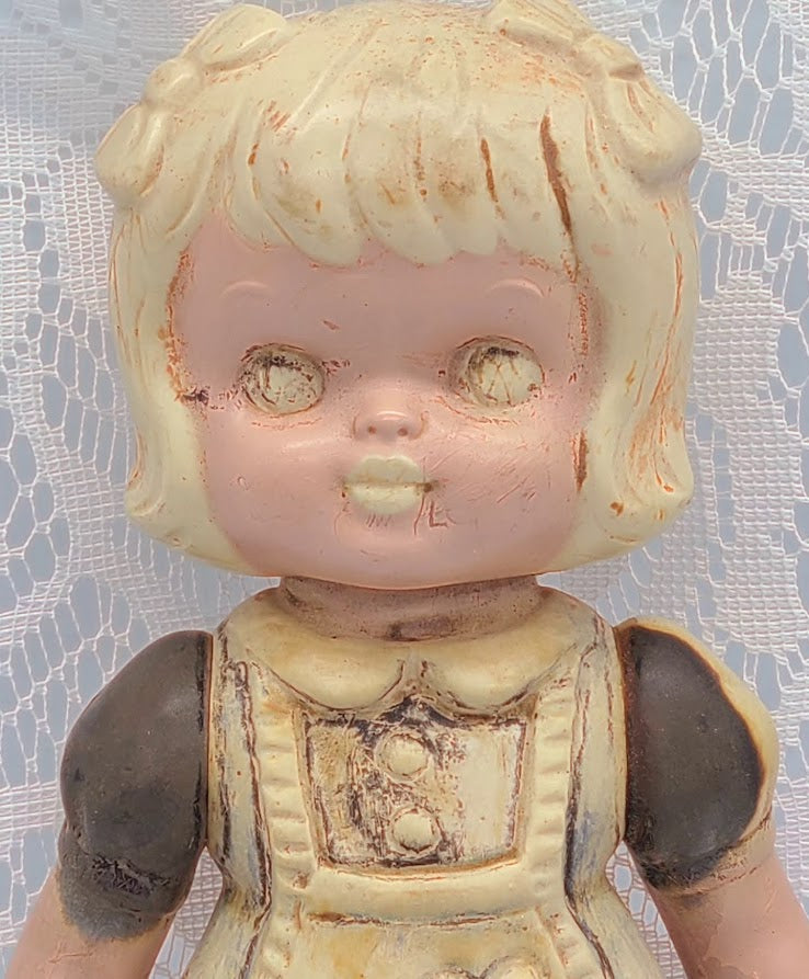 Nikky Haunted Doll ~ 15" Mid Century 1950s Rubber Doll Vessel ~ Paranormal ~ Creepy ~ Spooky ~ Not My Type
