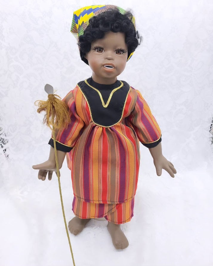 Ìfẹ́mi Haunted Doll ~ Large 21" African American Porcelain Doll ~ Paranormal ~ Yoruba ~ Spirit Guide ~ Guardian ~ Brings Messages From the Dead