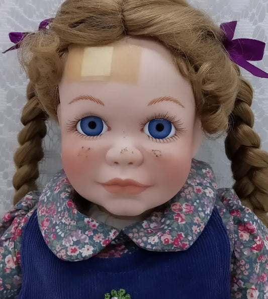Hannah Haunted Doll ~ 20" OOAK Porcelain Shelf Sitter Vessel ~ Paranormal ~ Older Child ~ Needs to be SAFE from Herself