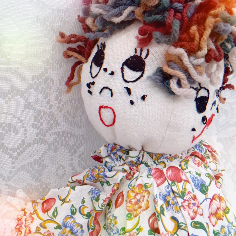 Nameless Haunted Doll (I call her June) ~ 18" FOUR-FACED Handmade Cloth Doll ~ CREEPY ~ Needs a New Home NOW ~ ACTIVE
