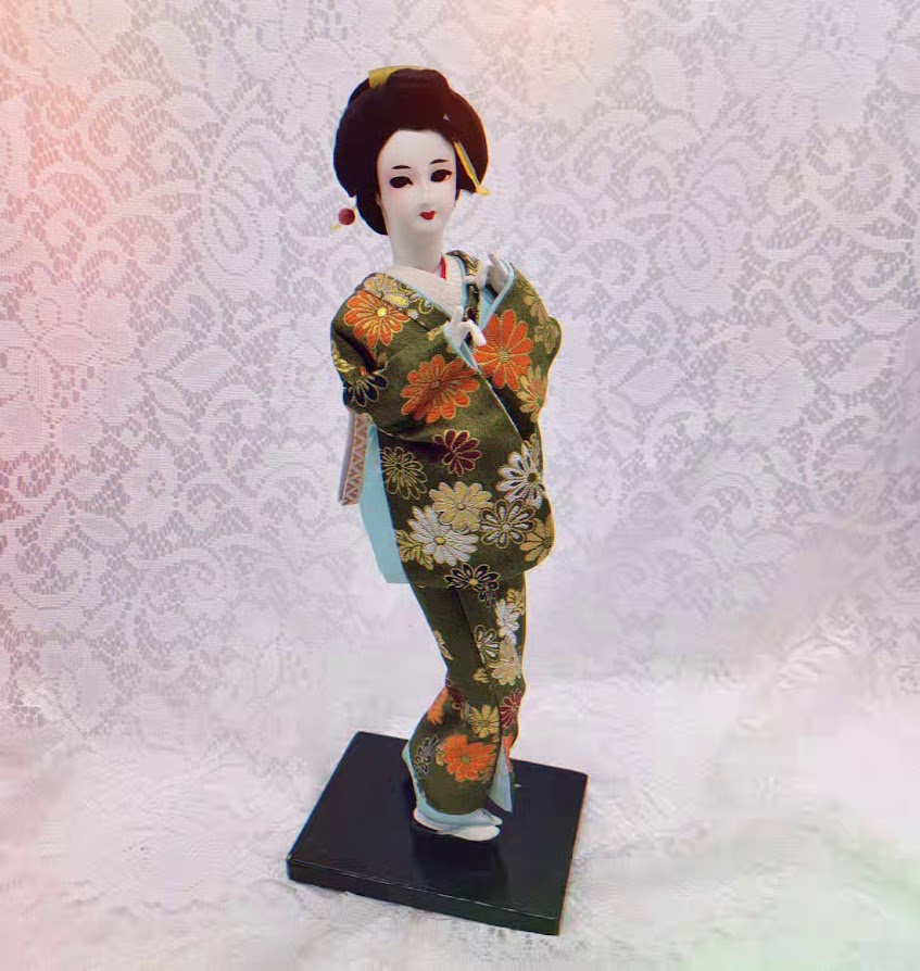 Asakichi Haunted Doll ~ 17" Japanese Antique Stockinette 1960s Geisha Vessel ~ Very Sensual Spirit ~ Bedroom Geisha