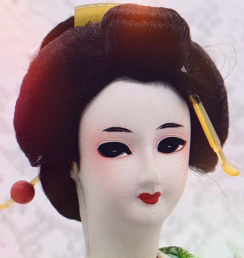 Asakichi Haunted Doll ~ 17" Japanese Antique Stockinette 1960s Geisha Vessel ~ Very Sensual Spirit ~ Bedroom Geisha