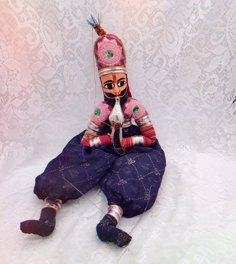 Rajeen Haunted Doll ~ 20" India Rajastan Kathputli Antique Marionette Doll ~ Paranormal ~ Dark ~ Ancient ~ Vetala?