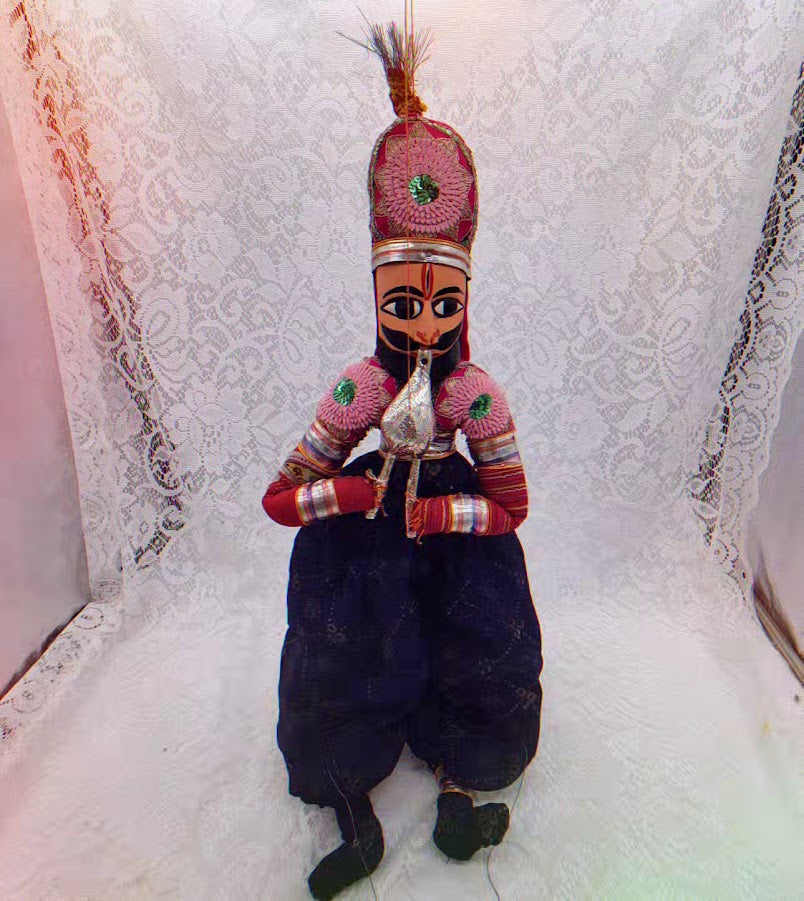 Rajeen Haunted Doll ~ 20" India Rajastan Kathputli Antique Marionette Doll ~ Paranormal ~ Dark ~ Ancient ~ Vetala?