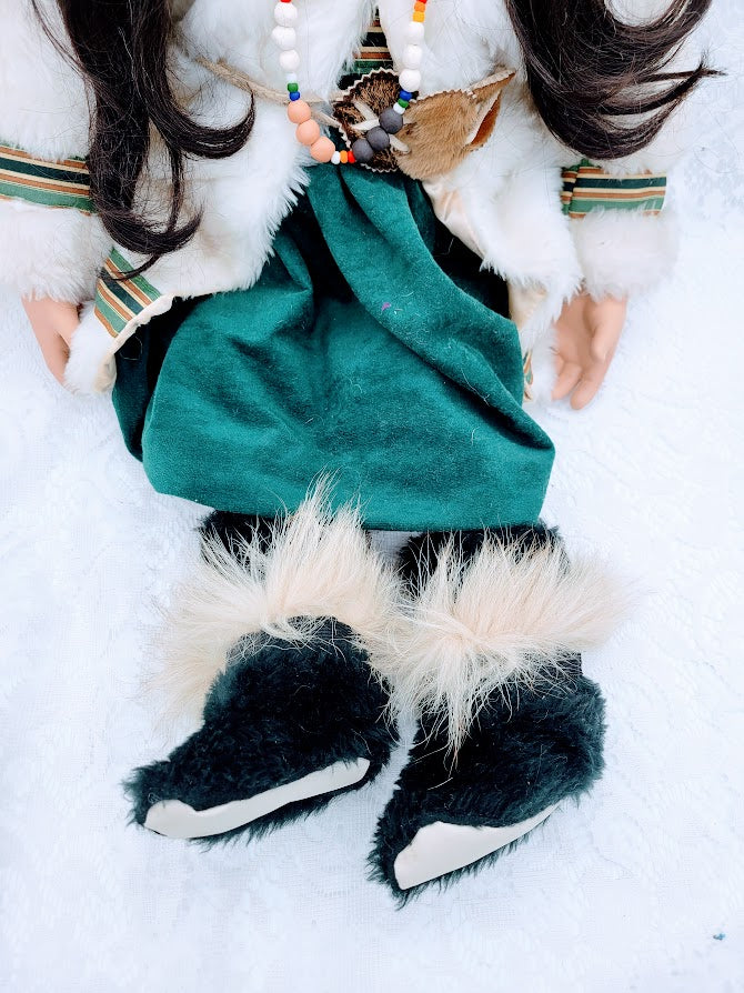 Reserved Kandace 11/10 Sakari Haunted Doll ~ 30" HUGE Handmade Bisque REAL FUR OOAK Native American Vessel ~ Paranormal ~ Sea Lion Connections ~ Elemental ~ Oracle