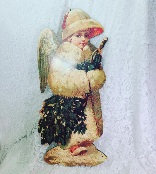 Victorian Angel ~ Huge Plywood/MDF board Stand UP Victorian Angel Display ~ Perfect for Victorian Christmas