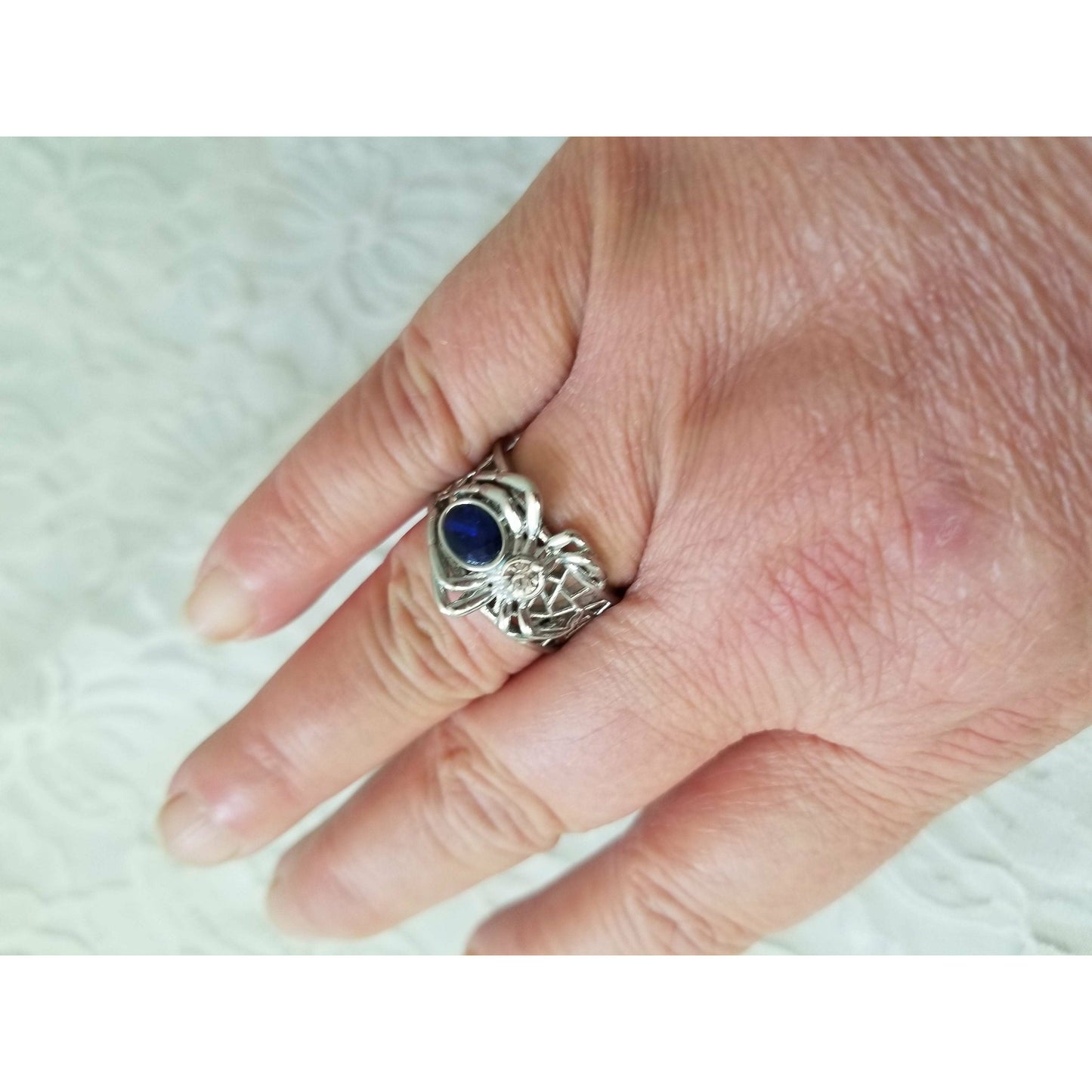 Goddess Athena Enchanted Spider Ring ~ 1.68 Ct Sapphire ~ New Magick 2/19/19 ~ Athena, the Spinner of Fate, Creatrix of Destiny ALMOST GONE! 