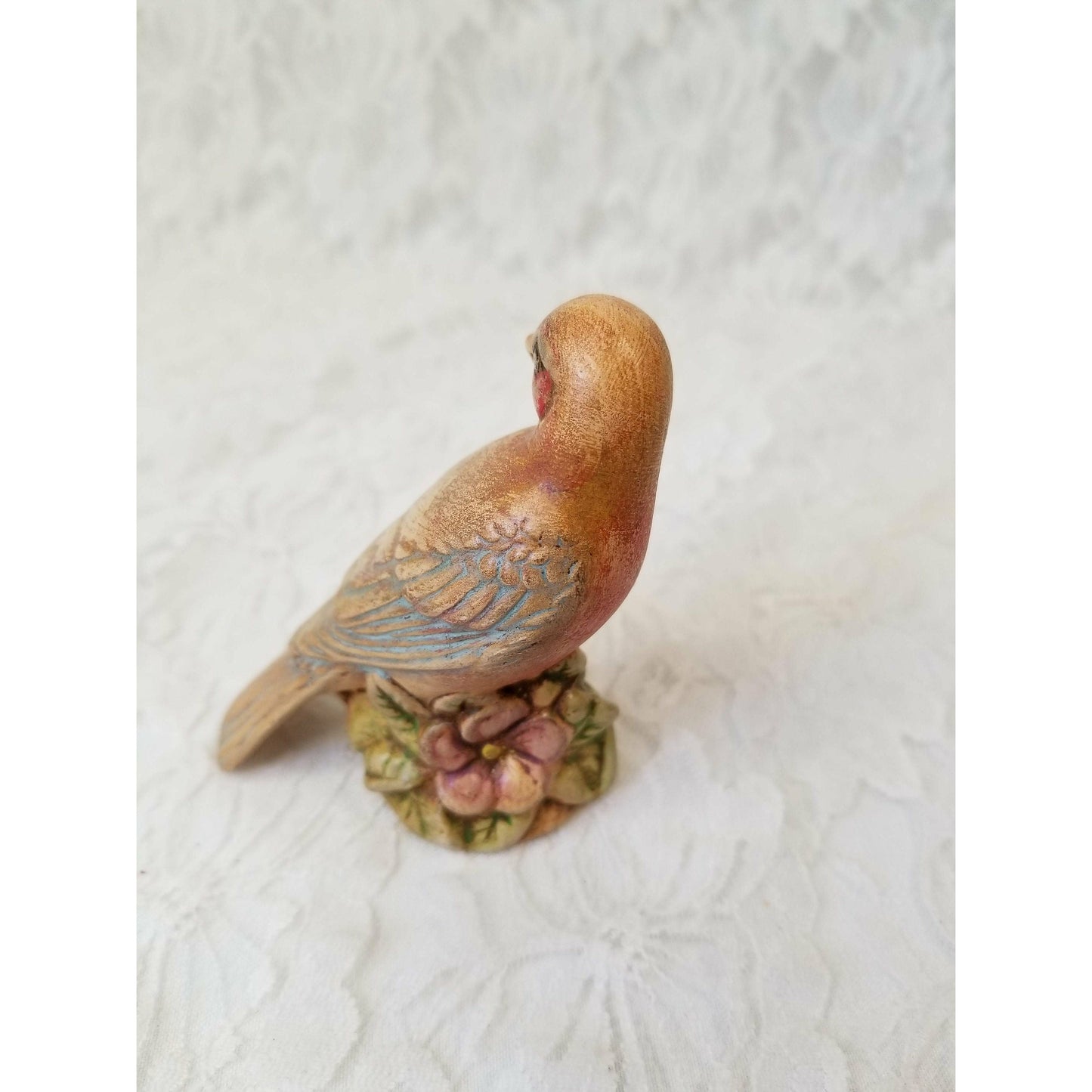 Vintage Handmade Porcelain Ceramic 3" by 2.5" Bird Figurine ~ Bird Art ~ Art Pottery ~ OOAK Art